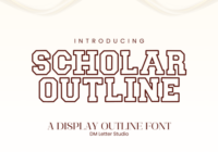 Scholar Block Outline Font - Featured Image