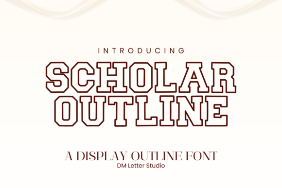 Scholar Block Outline Font - Featured Image