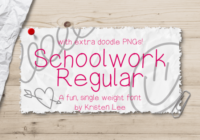 Schoolwork Font - Featured Image