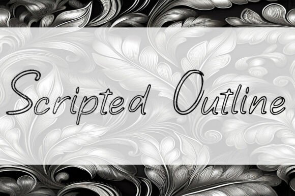 Scripted Outline Font - Featured Image