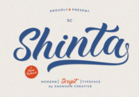 Scshinta Regular Font - Featured Image