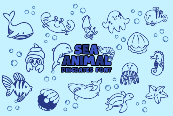 Sea Animal Font - Featured Image