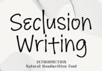 Seclusion Writing Font - Featured Image