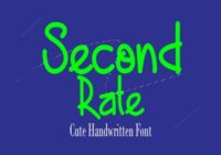 Second Rate Font - Featured Image