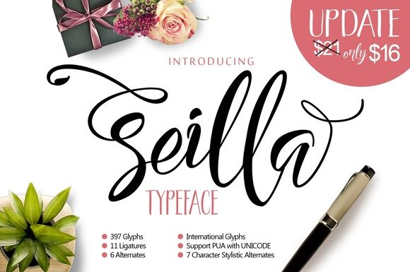 Seilla Script Font - Featured Image