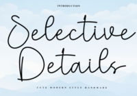 Selective Details Font - Featured Image
