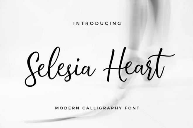 Selesia Heart Font - Featured Image