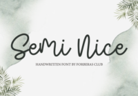 Semi Nice Font - Featured Image