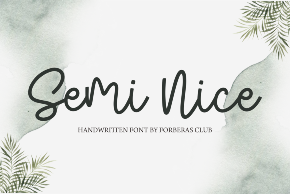 Semi Nice Font - Featured Image
