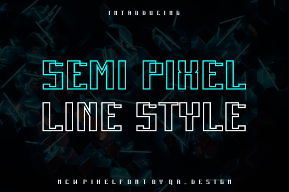 Semi Pixel Line Font - Featured Image