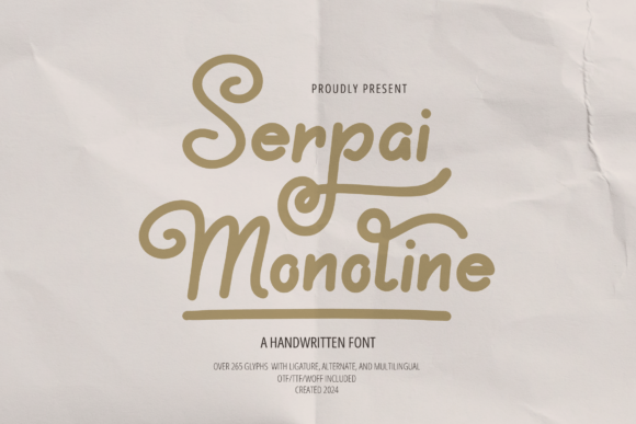 Serpai Monoline Font - Featured Image