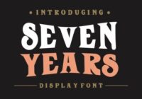 Seven Years Font - Featured Image