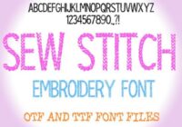 Sew Stitch Embroidery Font - Featured Image