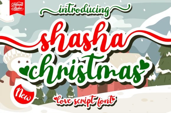 Shasha Christmas Font - Featured Image