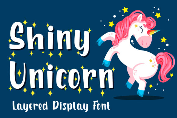 Shiny Unicorn Font - Featured Image