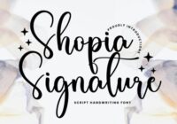 Shopia Signature Font - Featured Image