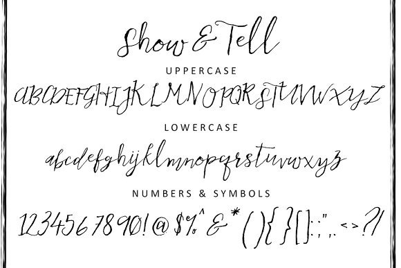 Show & Tell Font - Featured Image