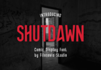Shutdawn Font - Featured Image