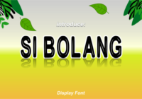 Si Bolang Font - Featured Image