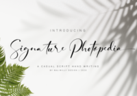 Signature Photopedia Font - Featured Image
