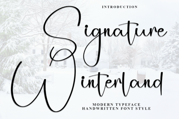 Signature Winterland Font - Featured Image