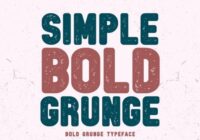 Simple Bold Grunge Font - Featured Image