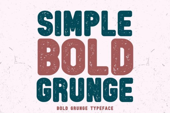 Simple Bold Grunge Font - Featured Image