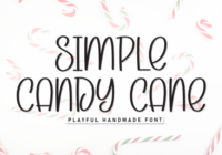 Simple Candy Cane Font - Featured Image