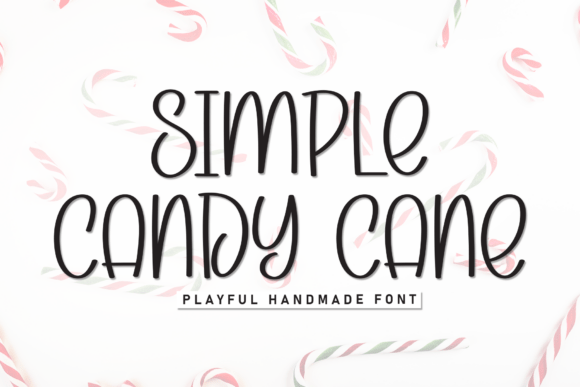 Simple Candy Cane Font - Featured Image