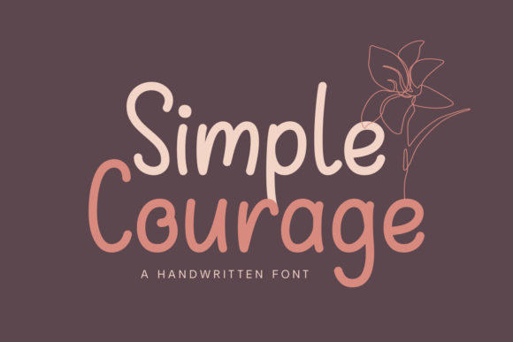 Simple Courage Font - Featured Image