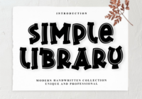Simple Library Font - Featured Image
