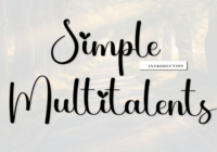 Simple Multitalents Font - Featured Image