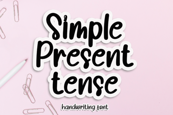 Simple Present Tense Font - Featured Image