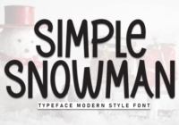 Simple Snowman Font - Featured Image