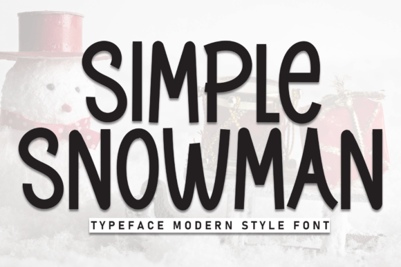Simple Snowman Font - Featured Image