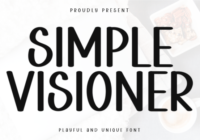 Simple Visioner Font - Featured Image