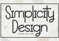Simplicity Design Font - Featured Image