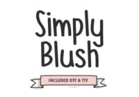 Simply Blush Font - Featured Image