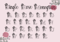Single Rose Monogram Font - Featured Image
