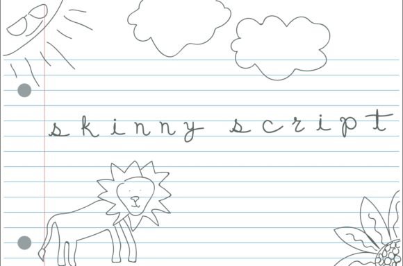 Skinny Script Font - Featured Image