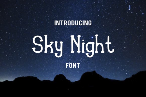 Sky Night Font - Featured Image