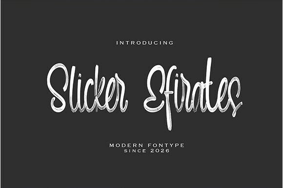 Slicker Efirates Font - Featured Image