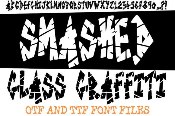 Smashed Glass Graffiti Font - Featured Image