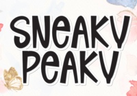 Sneaky Peaky Font - Featured Image