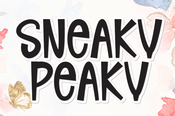 Sneaky Peaky Font - Featured Image