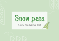 Snow Peas Font - Featured Image